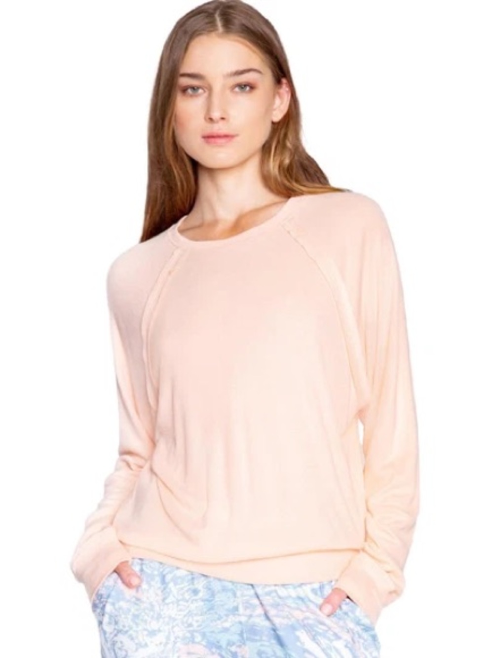 PJ Salvage NWT pastel dreams peach long sleeve size large top